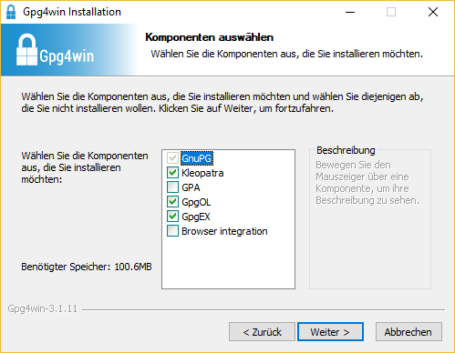 Der Gpg4win-Installer